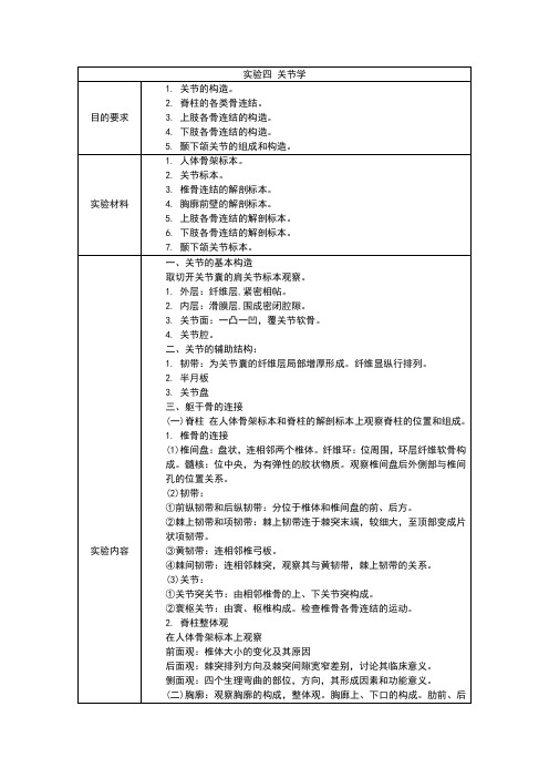 实验四关节学