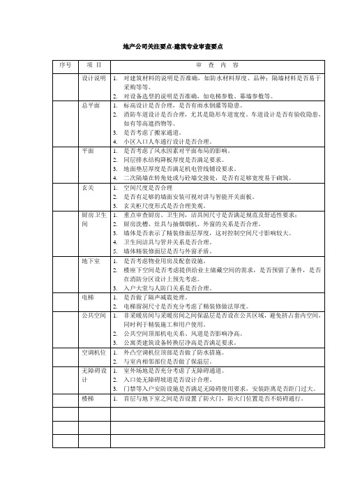 住宅施工图审查要点