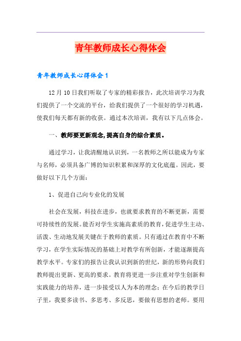 青年教师成长心得体会