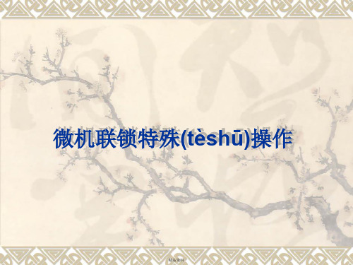 微机联锁特殊操作