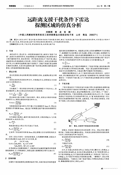 远距离支援干扰条件下雷达探测区域的仿真分析