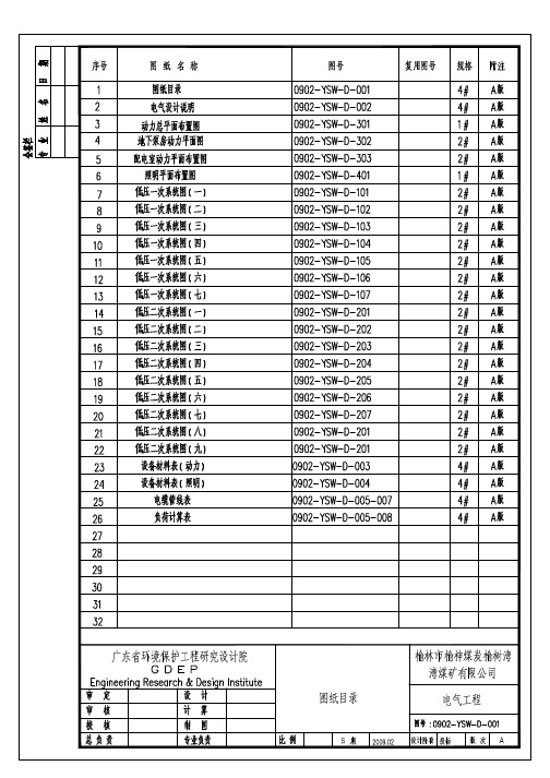 污水处理厂电气设计图(全套)