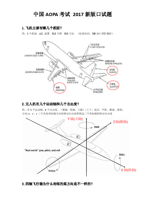 AOPA口试练习试题