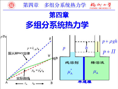 物理化学：第4章_多组分系统热力学_