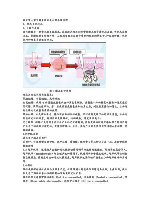 美白技术最新进展以及详解