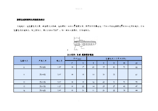 普通液压管接头尺寸