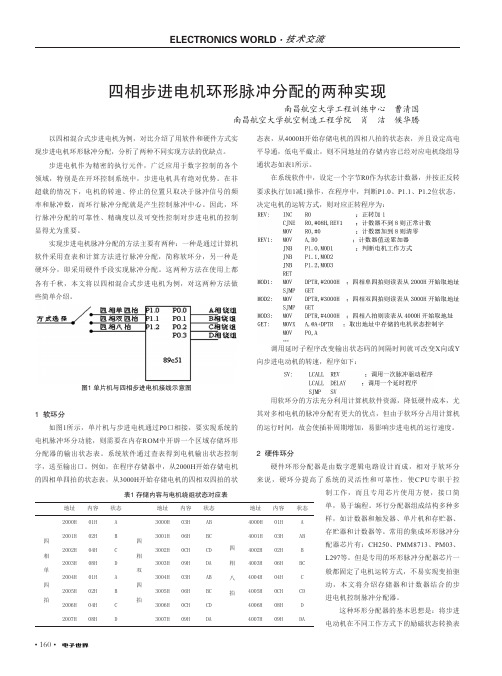 四相步进电机环形脉冲分配的两种实现