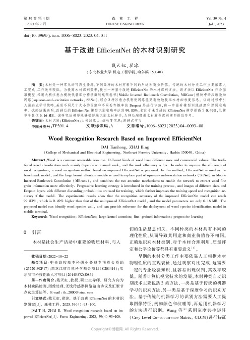 基于改进EfficientNet的木材识别研究