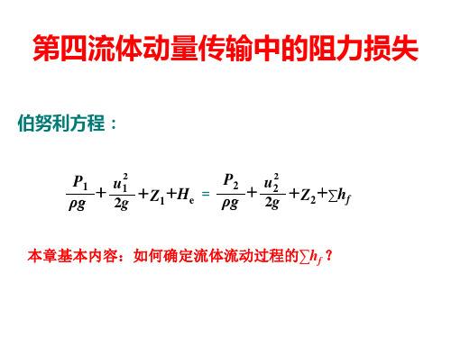 流体动量传输中的阻力损失资料