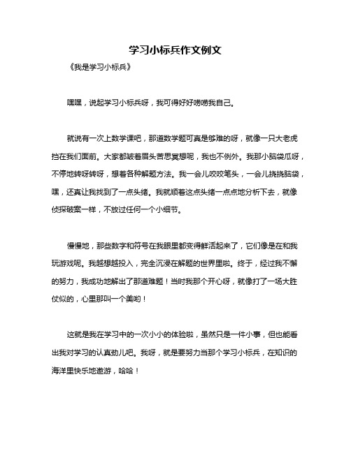 学习小标兵作文例文