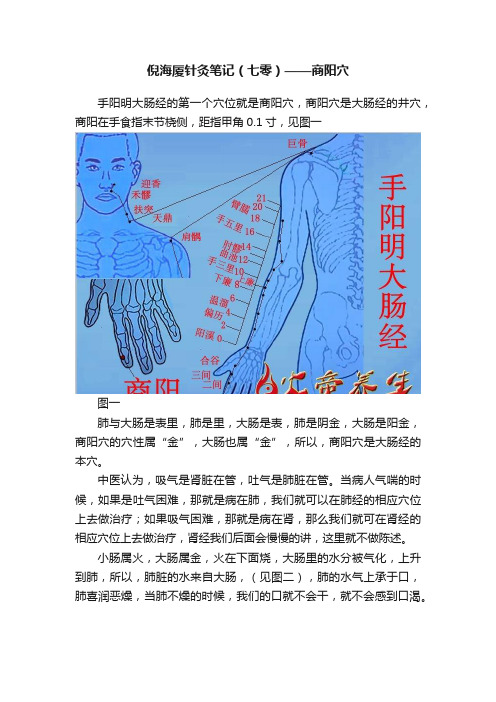 倪海厦针灸笔记（七零）——商阳穴