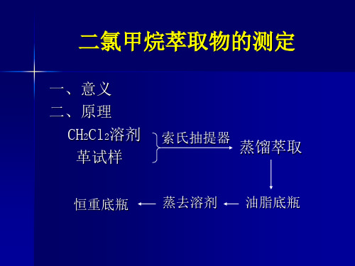 二氯甲烷萃取物的测定(精)