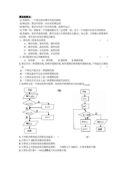 算法的特点