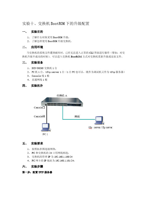 神州数码Bootrom下的升级配置