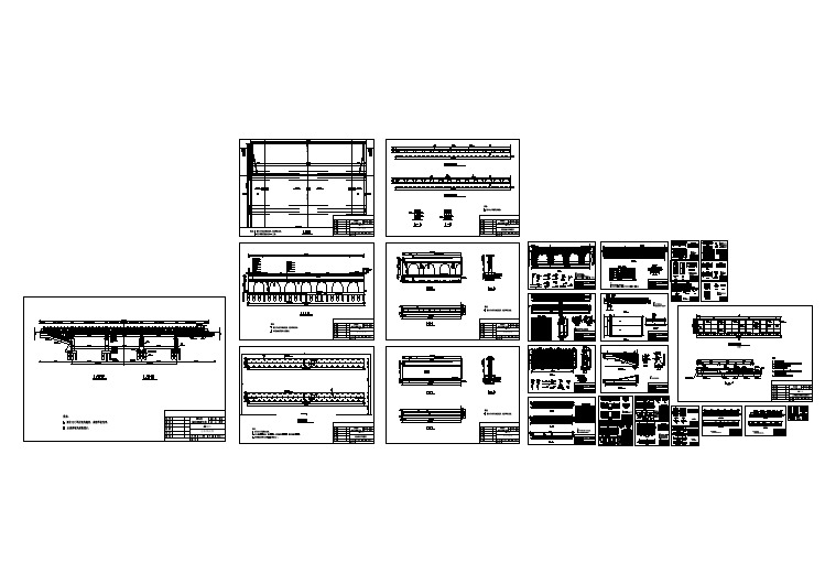 某地一混凝土简支梁桥桥全部结构图纸
