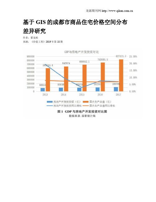 基于GIS的成都市商品住宅价格空间分布差异研究