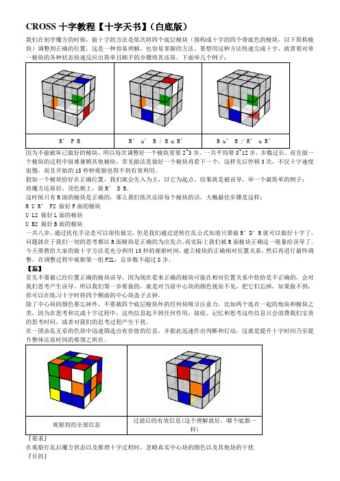 魔方【十字天书】三阶十字教程