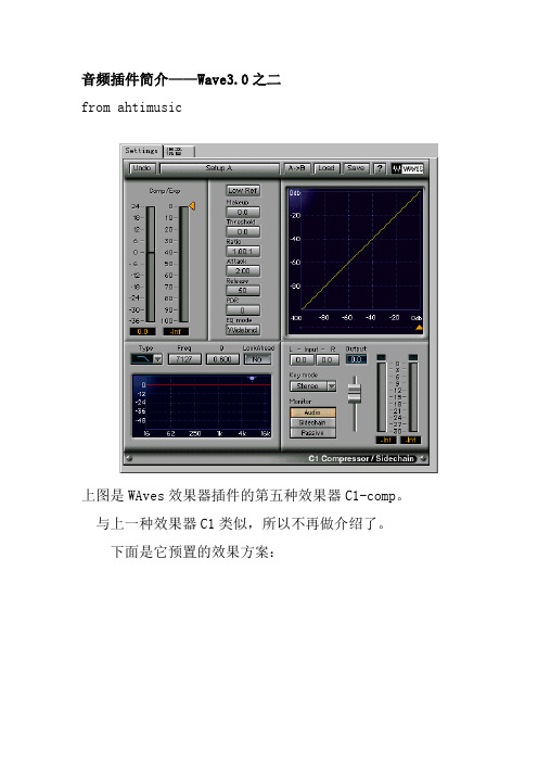 音频插件简介——Wave3.0之二