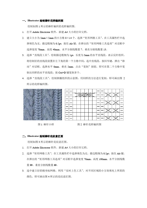 AI绘制编织图与花纹意匠图及衣片分解图