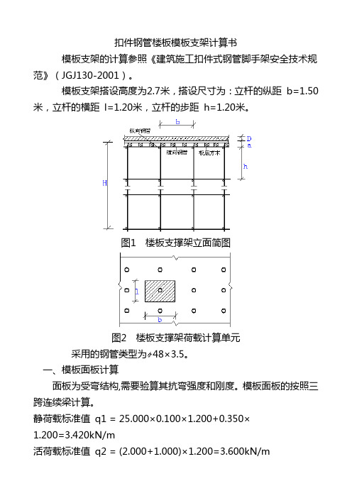 模板支撑计算