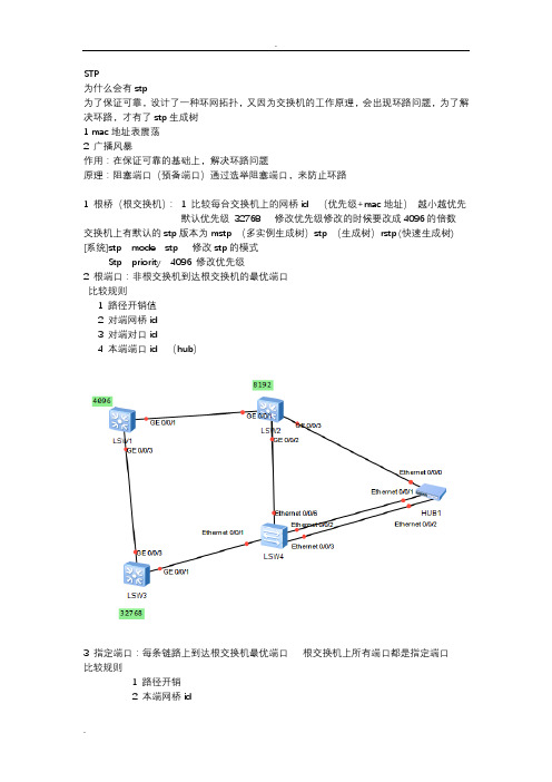 华为stp生成树协议笔记