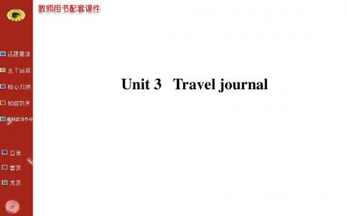 2014版英语复习方略课件(人教版通用)：必修1 Unit 3 Travel journal