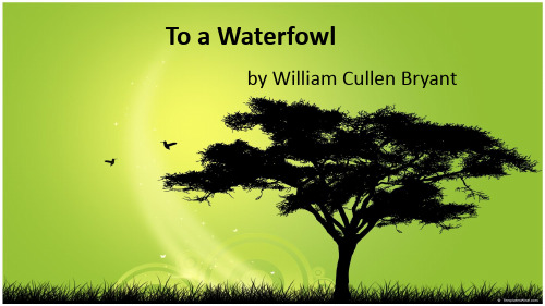 To-a-Waterfowl-by-William-Cullen-Bryant-威廉柯伦布莱恩特致水