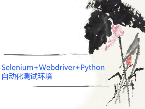 Selenium+Webdriver+Python自动化测试环境精品PPT课件
