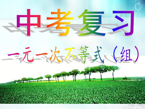 一元一次不等式(组)的解法及一元一次不等式的应用