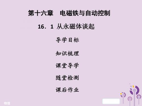 九年级物理下册16.1从永磁体谈起习题课件(新版)粤教沪版