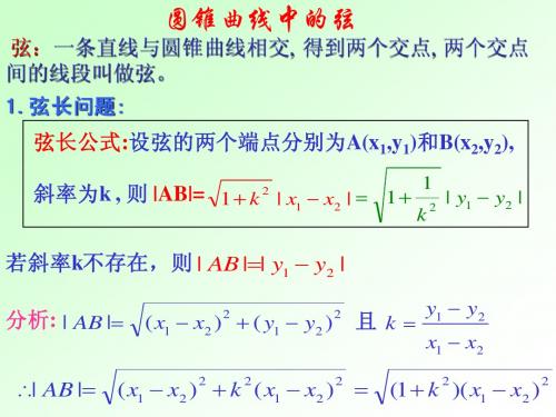 8.圆锥曲线中的弦