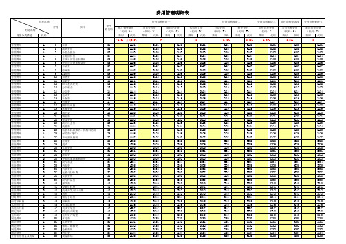 管理费用明细表