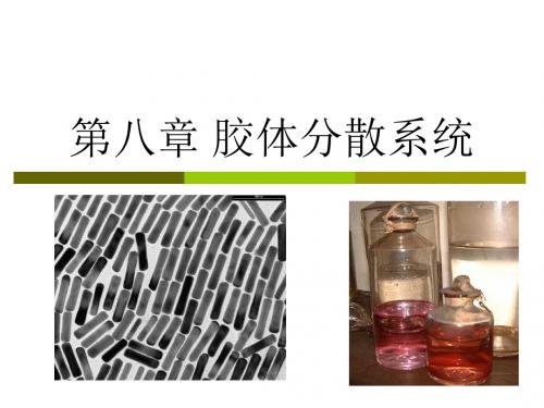 物理化学-第八章胶体分散系统