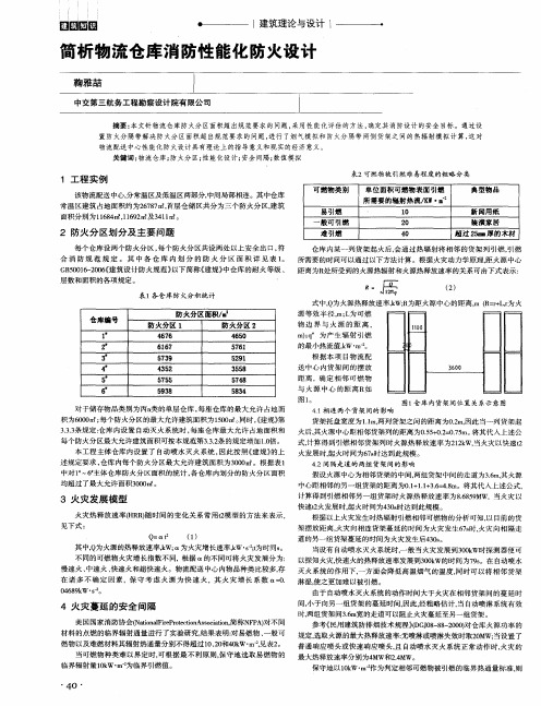 简析物流仓库消防性能化防火设计