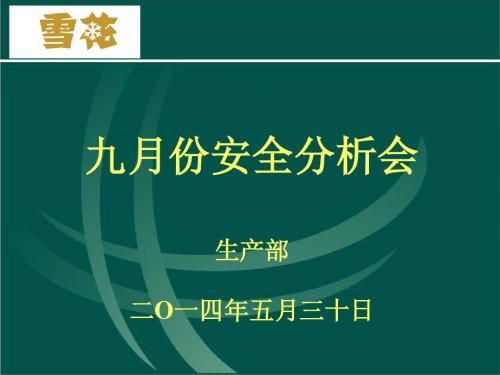 14年九月份安全分析会材料