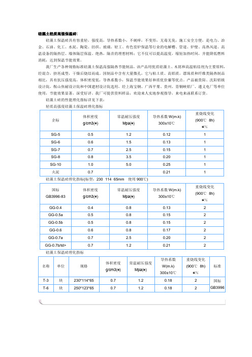 硅藻土轻质高强保温砖