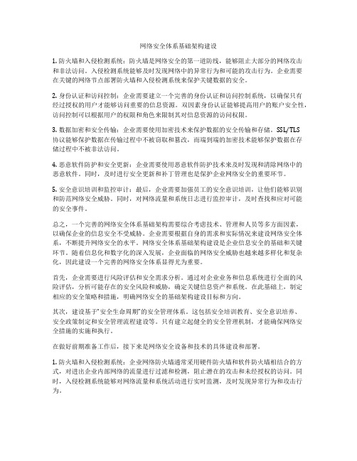 网络安全体系基础架构建设