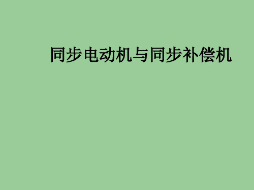 同步电动机与同步补偿机ppt课件