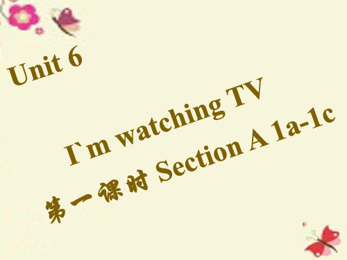 【四清导航】七年级英语下册 Unit 6 I’m watching TV(第1课时)Section A(1a-1c)课件