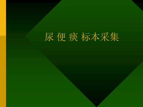 尿 便 痰 标本采集