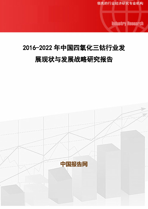 2016-2022年中国四氧化三钴行业发展现状与发展战略研究报告