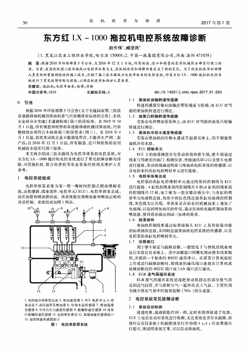 东方红LX-1000拖拉机电控系统故障诊断