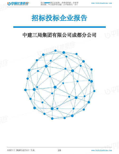 中建三局集团有限公司成都分公司-招投标数据分析报告