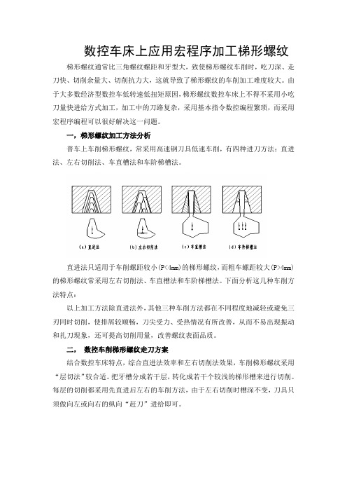 数控车床上应用宏程序加工梯形螺纹