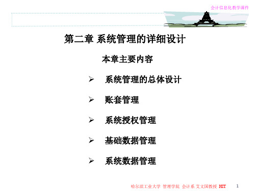 [财务会计]系统管理的详细设计--账套管理(PPT 263页)