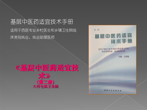 基层中医药适宜技术培训第二册课件