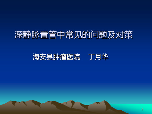 深静脉置管中常见的问题PPT课件