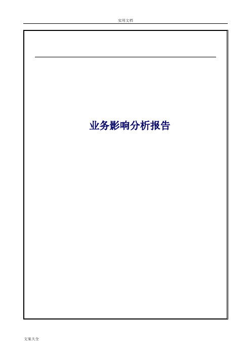 业务影响分析报告报告材料