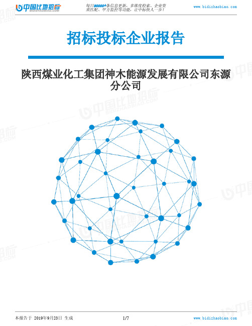 陕西煤业化工集团神木能源发展有限公司东源分公司_中标190923