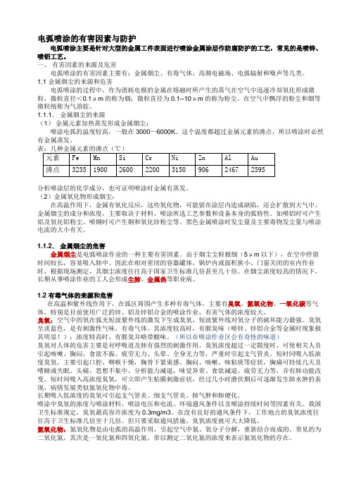 电弧喷涂的有害因素与防护